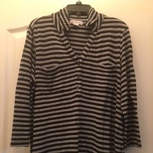 Liz Claiborne XL Top Shirt B/W